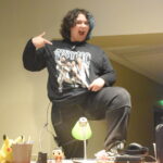 Gabe Rivera (tessa) is rocking the tech booth